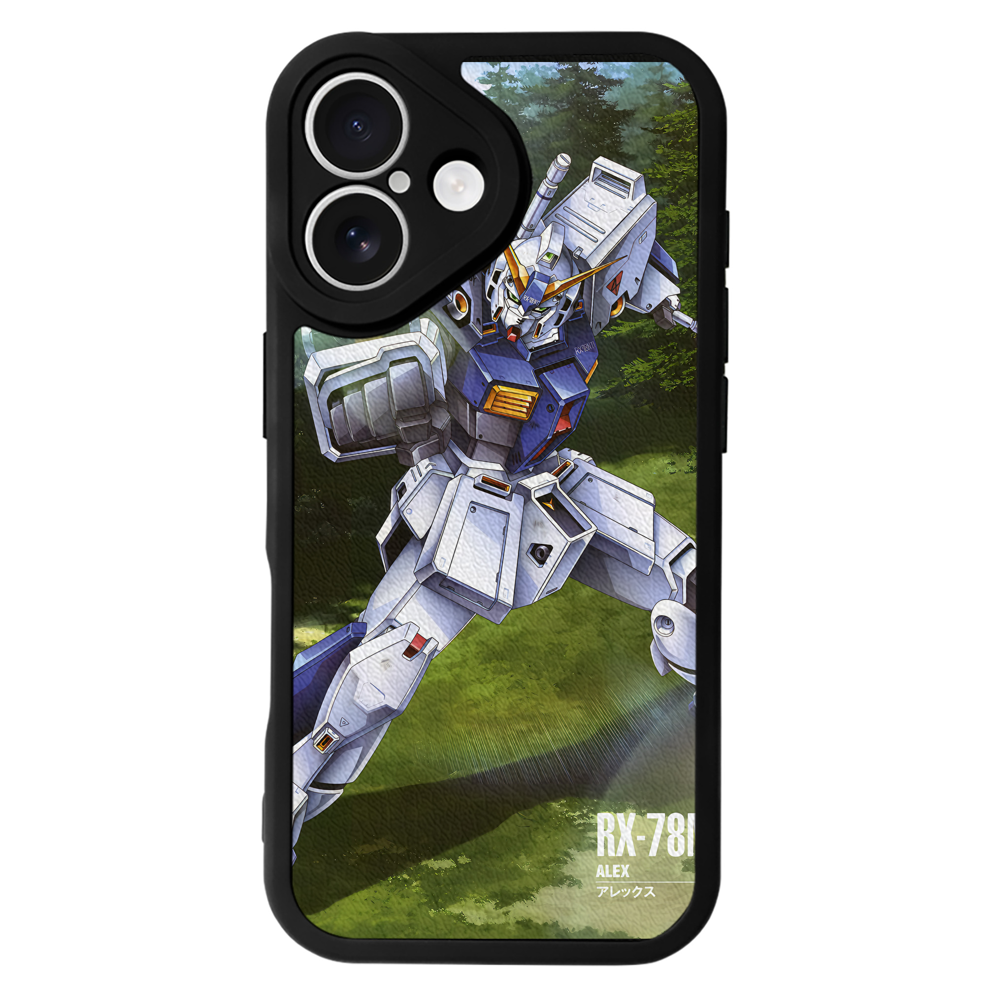 （画像用） 機動戦士ガンダム Mobile Suit Gundam 【iPhone 16シリーズ対応】シリコンスマホケース（レザー調） 材質：シリコン